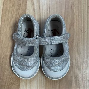 Baby Girl Silver Mary Jane Sneakers